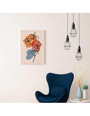 Cuadro Abstracto de Flores 35x50cm Canvas Diseño 0155