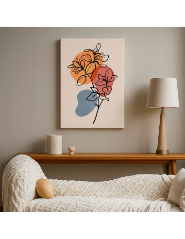 Cuadro Abstracto de Flores 35x50cm Canvas Diseño 0155