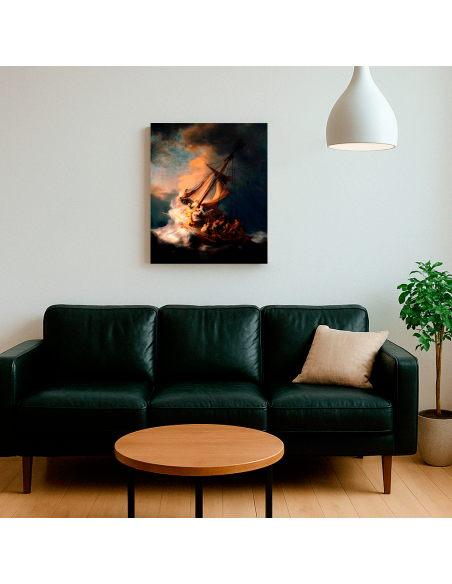 The Storm on the Sea of Galilee by Rembrandt 61x70cm Lienzo Canvas