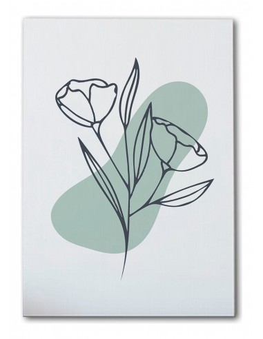 Cuadro Abstracto de Flores 35x50cm Canvas Diseño 0158