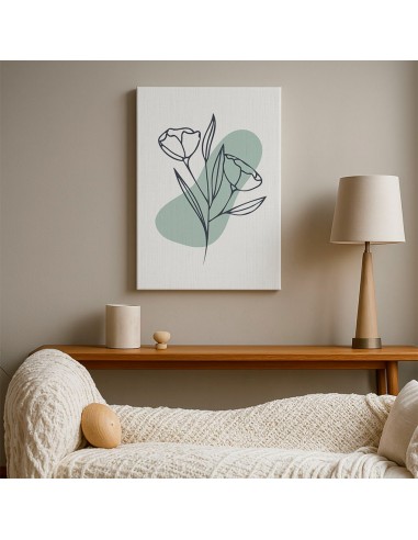 Cuadro Abstracto de Flores 35x50cm Canvas Diseño 0158