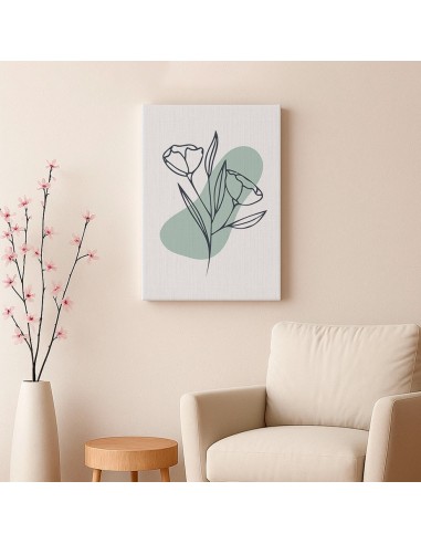 Cuadro Abstracto de Flores 35x50cm Canvas Diseño 0158