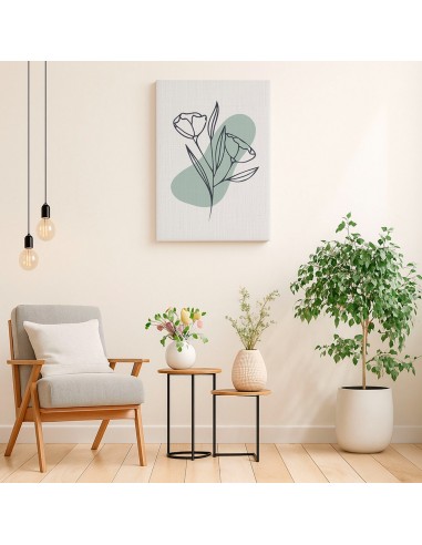 Cuadro Abstracto de Flores 35x50cm Canvas Diseño 0158