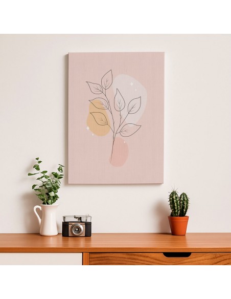 Cuadro Abstracto de Flores 35x50cm Canvas Diseño 0159