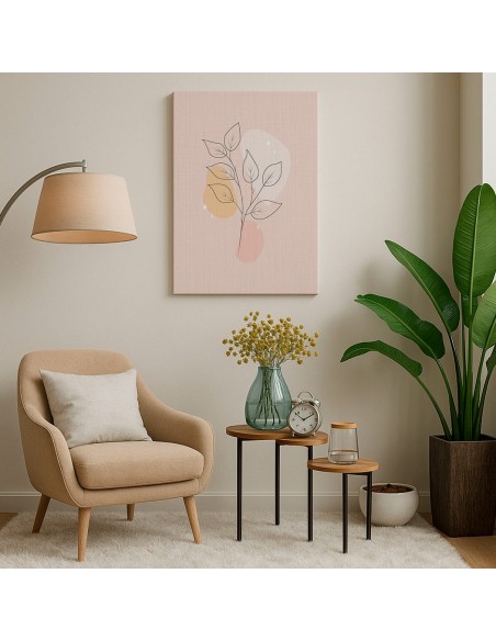 Cuadro Abstracto de Flores 35x50cm Canvas Diseño 0159