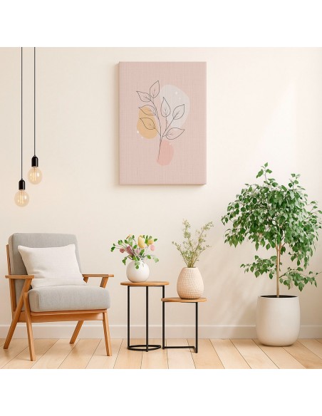 Cuadro Abstracto de Flores 35x50cm Canvas Diseño 0159