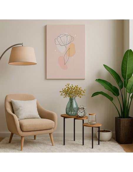 Cuadro Abstracto de Flores 35x50cm Canvas Diseño 0160