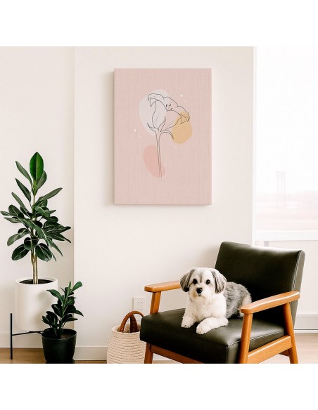 Cuadro Abstracto de Flores 35x50cm Canvas Diseño 0161