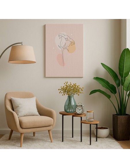 Cuadro Abstracto de Flores 35x50cm Canvas Diseño 0161