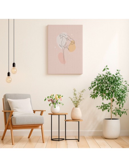 Cuadro Abstracto de Flores 35x50cm Canvas Diseño 0161