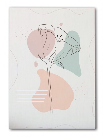 Cuadro Abstracto de Flores 35x50cm Canvas Diseño 0162