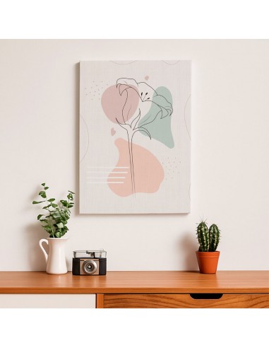 Cuadro Abstracto de Flores 35x50cm Canvas Diseño 0162