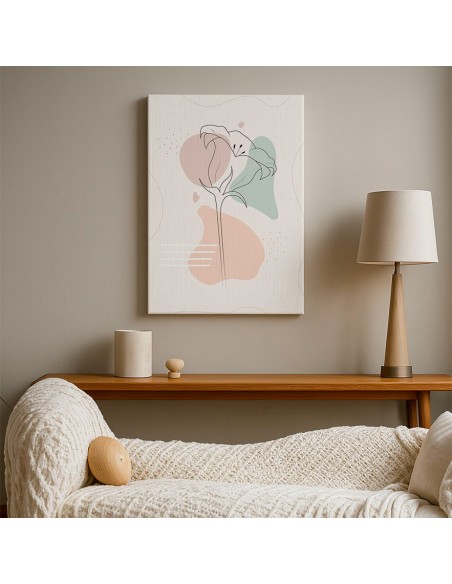 Cuadro Abstracto de Flores 35x50cm Canvas Diseño 0162