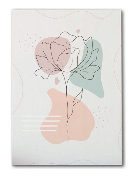 Cuadro Abstracto de Flores 35x50cm Canvas Diseño 0164
