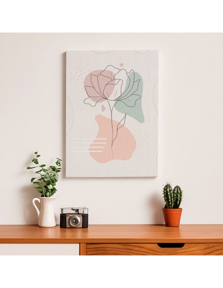 Cuadro Abstracto de Flores 35x50cm Canvas Diseño 0164