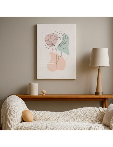 Cuadro Abstracto de Flores 35x50cm Canvas Diseño 0164