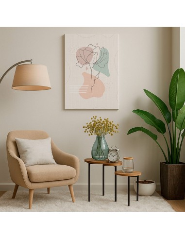 Cuadro Abstracto de Flores 35x50cm Canvas Diseño 0164