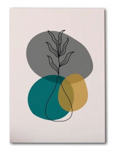 Cuadro Abstracto de Flores 35x50cm Canvas Diseño 0165