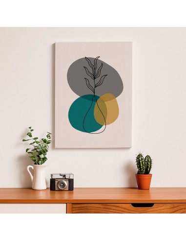 Cuadro Abstracto de Flores 35x50cm Canvas Diseño 0165