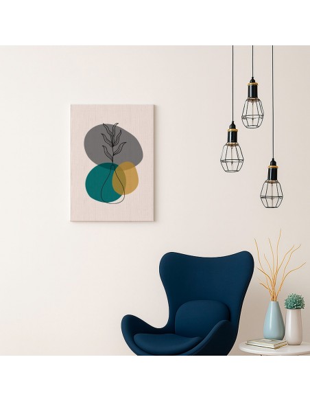 Cuadro Abstracto de Flores 35x50cm Canvas Diseño 0165