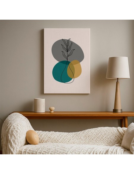 Cuadro Abstracto de Flores 35x50cm Canvas Diseño 0165