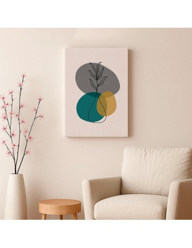 Cuadro Abstracto de Flores 35x50cm Canvas Diseño 0165