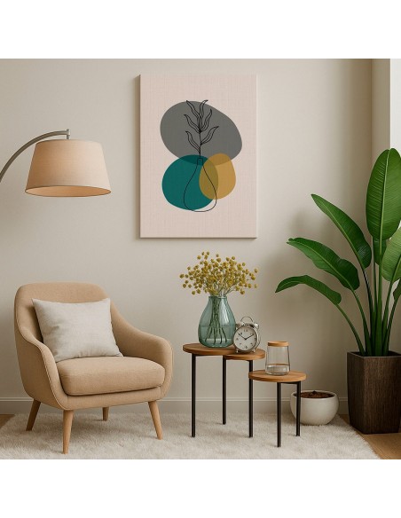 Cuadro Abstracto de Flores 35x50cm Canvas Diseño 0165