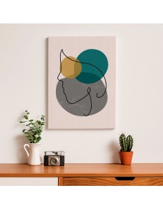 Cuadro Abstracto de Flores 35x50cm Canvas Diseño 0166 2