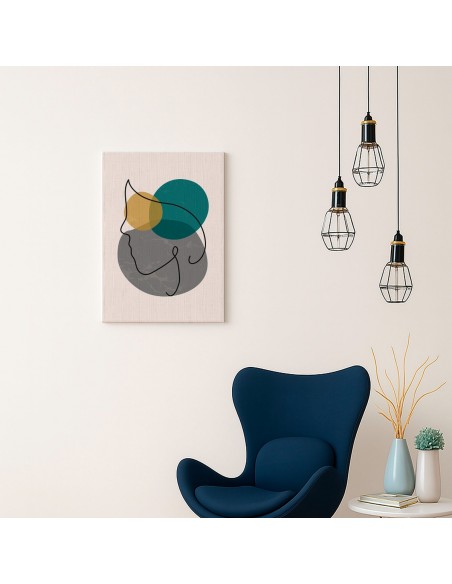 Cuadro Abstracto de Flores 35x50cm Canvas Diseño 0166