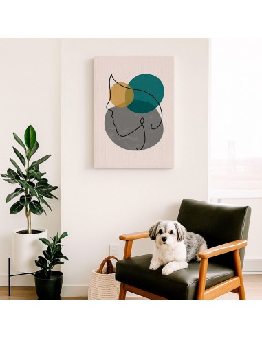 Cuadro Abstracto de Flores 35x50cm Canvas Diseño 0166