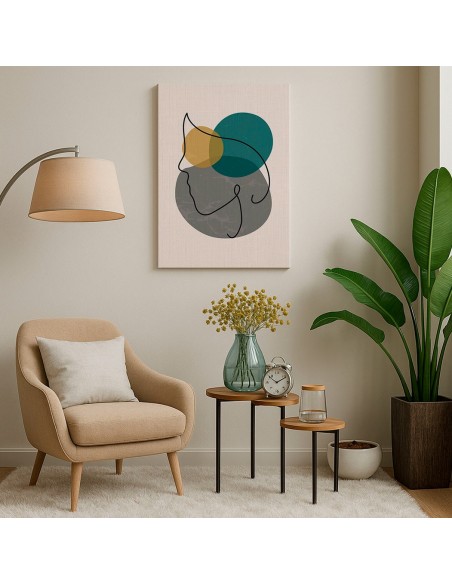 Cuadro Abstracto de Flores 35x50cm Canvas Diseño 0166