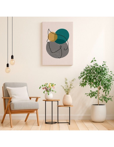 Cuadro Abstracto de Flores 35x50cm Canvas Diseño 0166