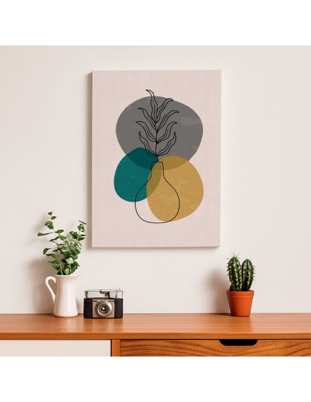 Cuadro Abstracto de Flores 35x50cm Canvas Diseño 0167