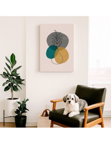 Cuadro Abstracto de Flores 35x50cm Canvas Diseño 0167