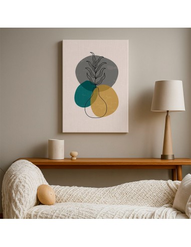 Cuadro Abstracto de Flores 35x50cm Canvas Diseño 0167