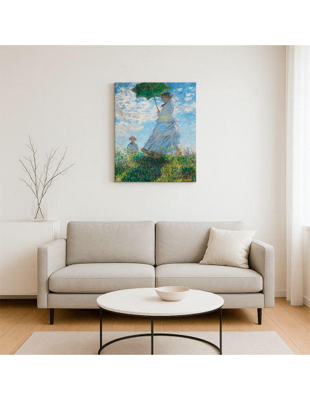 The Woman with a Parasol by Claude Oscar Monet 50x62 cm Lienzo Canvas