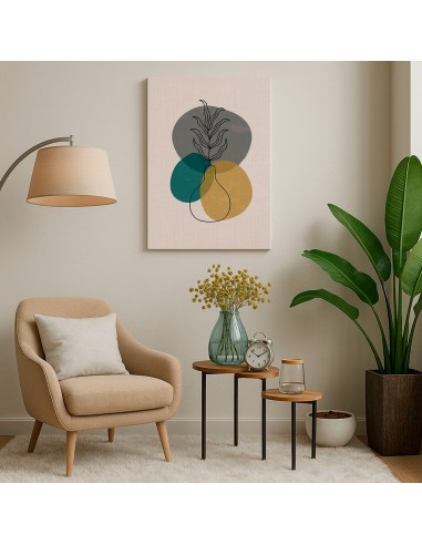 Cuadro Abstracto de Flores 35x50cm Canvas Diseño 0167