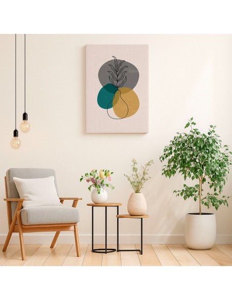 Cuadro Abstracto de Flores 35x50cm Canvas Diseño 0167