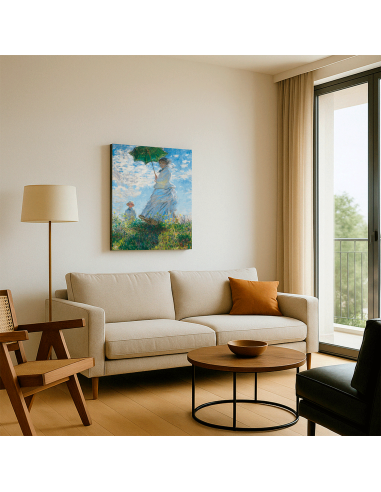 The Woman with a Parasol by Claude Oscar Monet 50x62 cm Lienzo Canvas