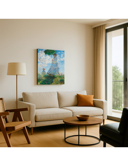 The Woman with a Parasol by Claude Oscar Monet 50x62 cm Lienzo Canvas