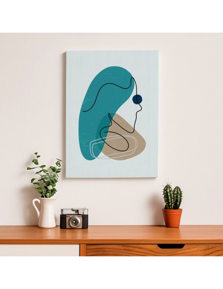 Cuadro Abstracto de Flores 35x50cm Canvas Diseño 0169