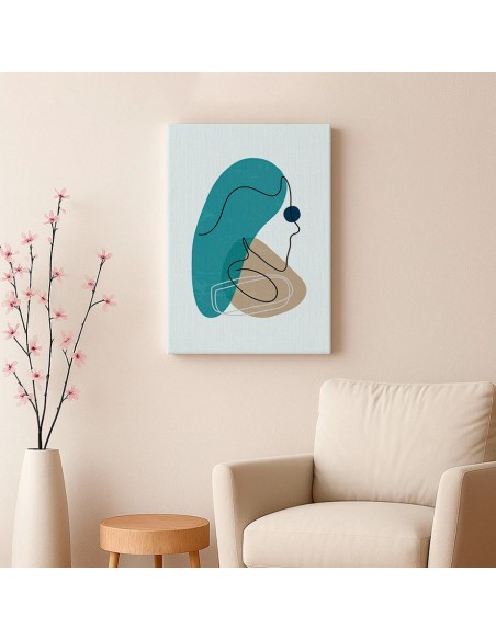 Cuadro Abstracto de Flores 35x50cm Canvas Diseño 0169