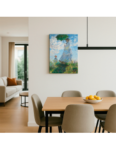 The Woman with a Parasol by Claude Oscar Monet 50x62 cm Lienzo Canvas