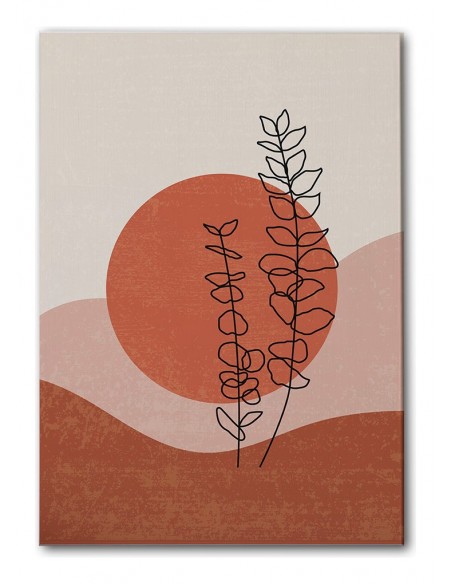 Cuadro Abstracto de Flores 35x50cm Canvas Diseño 0171