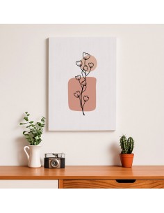 Cuadro Abstracto de Flores 35x50cm Canvas Diseño 0174 2