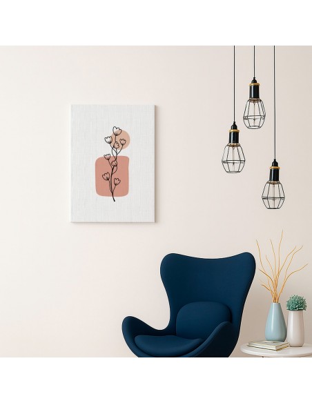 Cuadro Abstracto de Flores 35x50cm Canvas Diseño 0174