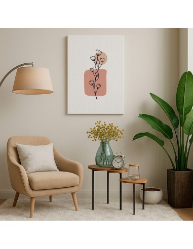 Cuadro Abstracto de Flores 35x50cm Canvas Diseño 0174