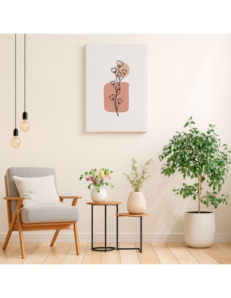 Cuadro Abstracto de Flores 35x50cm Canvas Diseño 0174