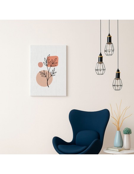 Cuadro Abstracto de Flores 35x50cm Canvas Diseño 0175