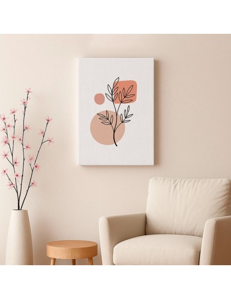 Cuadro Abstracto de Flores 35x50cm Canvas Diseño 0175